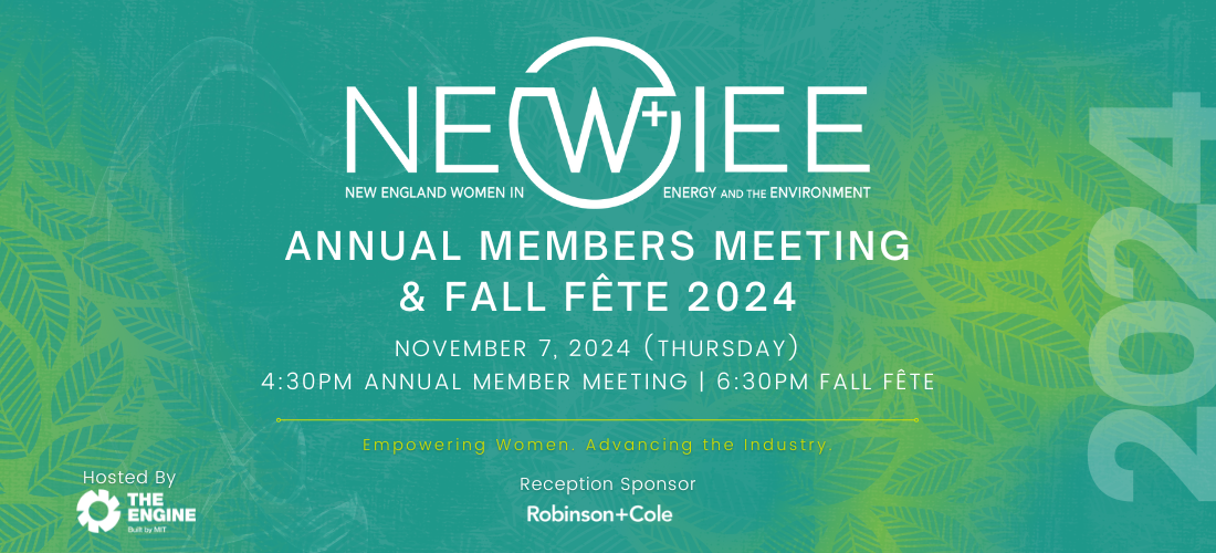 Join NEWIEE's Annual Members Meeting and Fall Fete, November 7, 2024, at The Engine in Cambridge, MA.